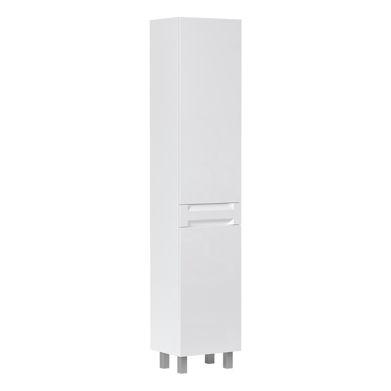 Пенал EQUIL Corner 40 напольный с корзиной белый, фото 1
